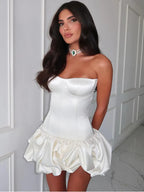 Strapless Backless A-Line Mini Party Dress