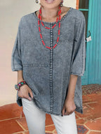 BELLA DENIM BLOUSE