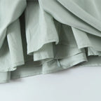 Stain Pleated Ruched Strap Bow Folds Hem Mini Dress