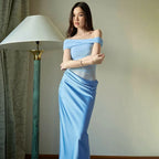 Off - the - Shoulder Strapless Backless Maxi Dress