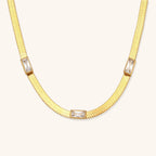 Seraphina Herringbone Gold Necklace