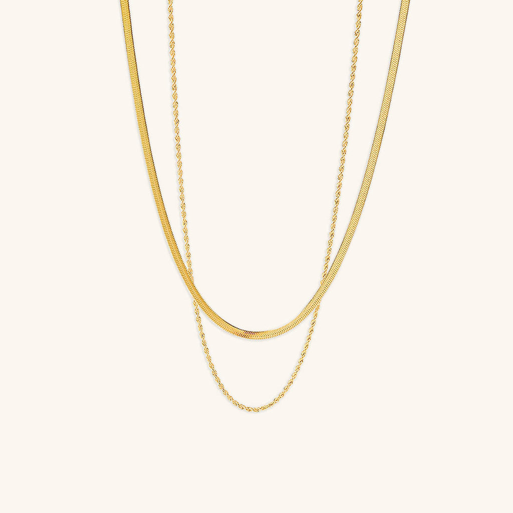 Serena Layers - Dual Gold Chain Necklace