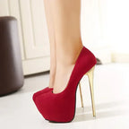 Club Black High Heel Waterproof Stripper Flock High Heel