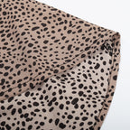 Sexy Irregular Hem Mini Bodycon Dress Long Sleeve O neck Spring Autumn Dress Leopard Short Dress
