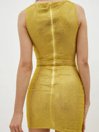 Sexy Luxury Diamonds 3D Flowers Mini Dress Sleeveless Cut Out Sparkly Party Dress