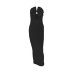Sexy Strapless Slim Hollow Out Maxi Red Party Dress