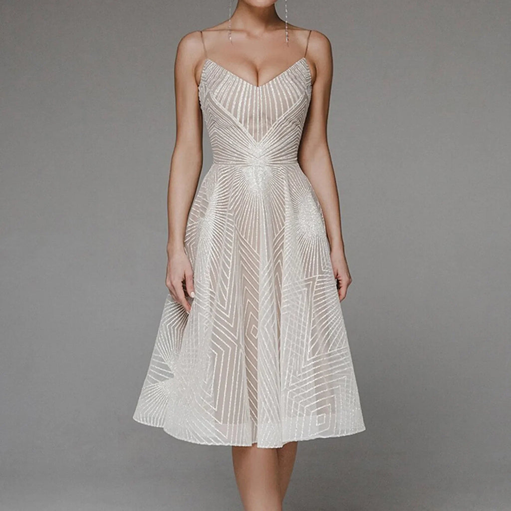 DressBetty - 2024 Luxurious Long Formal Party Elegant Evening Midi Dress