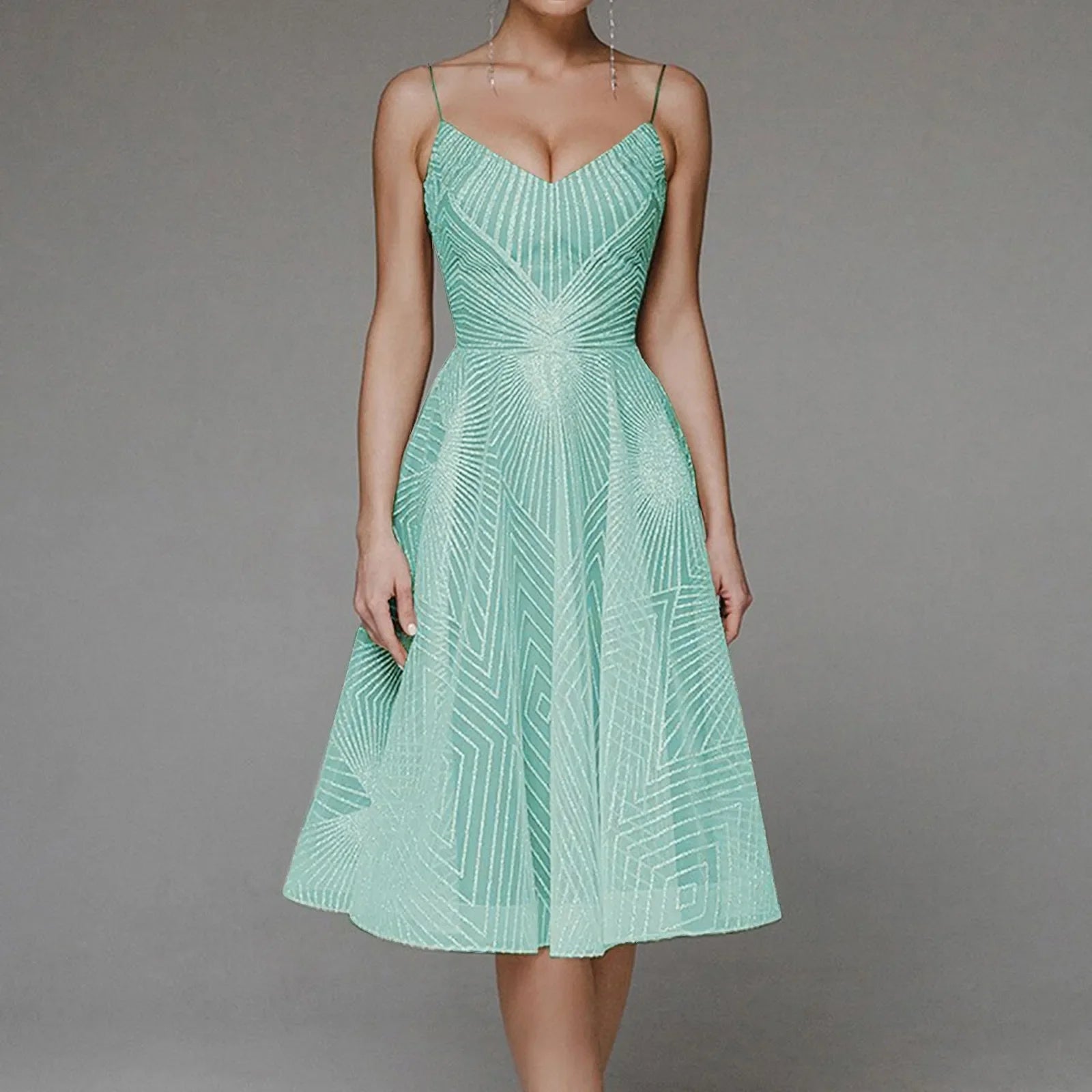 DressBetty - 2024 Luxurious Long Formal Party Elegant Evening Midi Dress