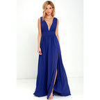 DressBetty - Sexy Solid Women Fall Sleeveless Deep V-Neck Dresses