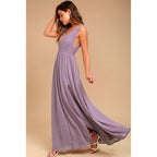 DressBetty - Sexy Solid Women Fall Sleeveless Deep V-Neck Dresses