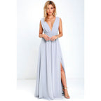 DressBetty - Sexy Solid Women Fall Sleeveless Deep V-Neck Dresses
