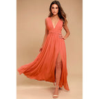 DressBetty - Sexy Solid Women Fall Sleeveless Deep V-Neck Dresses