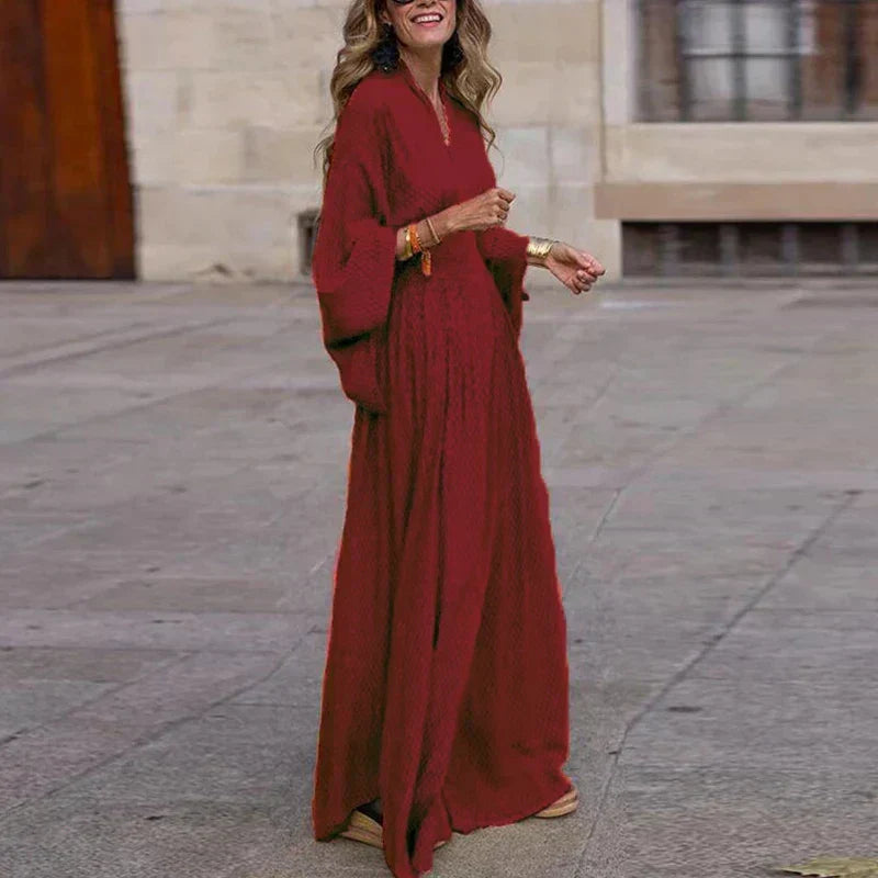 Sophie Timeless Stunning V Neck Dress Premium Wardrobe Essential
