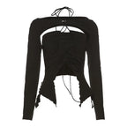 DressBetty - 2024 Sexy Vintage Long Sleeve Slim T-Shirt