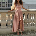 Elegant Red Cocktail Graduation Bridesmaid Formal Party Dress