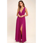 Sexy Backless Mesh Maxi Red Party Dress