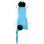 V neck Halter TightTemperamental All Match Backless Dress
