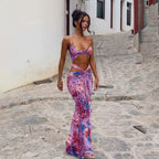Push Up Bikini Dress Cover Up Three Piece Swim Set