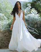 Solid Split Pleated Bandage Long Dress
