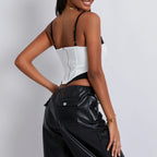 Y2K Fairy Patchwork Backless Cami Top