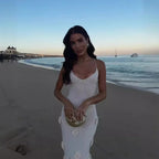 Knit Embroidered Sleeveless Maxi Dress