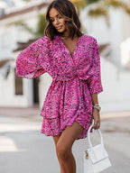 Filomena V-neck Mini Dress for Women Chic Boutique Style