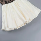 Patchwork Lace Black Backless Dress