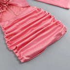 Dine And Dash One Shoulder Satin Mini Dress
