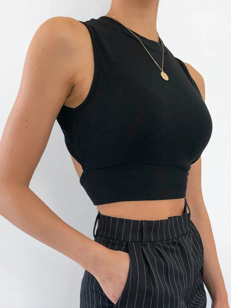 Bandage Criss Cross Cotton Cami Top
