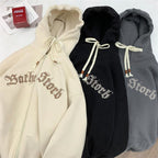 DressBetty - Letter Embroidered Oversized Hoodie