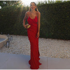 Elegant Deep V Neck Maxi Dress