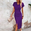 Ana Exclusive María Casual Short V Neck Mini Dress for Women Evening Wear Edit