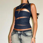 Slim Fit Hollow Cami Top