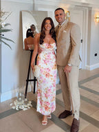 Lucy Floral Satin Maxi Dress
