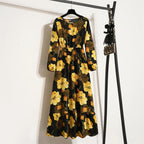 Erin Aesthetic Floral Long Dress for Summer Premium Wardrobe Essential