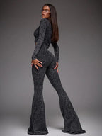 Casual Long Sleeve Buttoned Pants Set