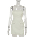 Pearl Long Sleeve Coat And Mini Strapless Dress Sets