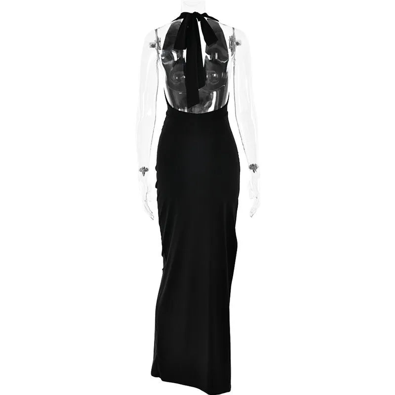 Halter Neck Maxi Dress