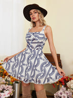 Embroidered Hollow Mini Dress