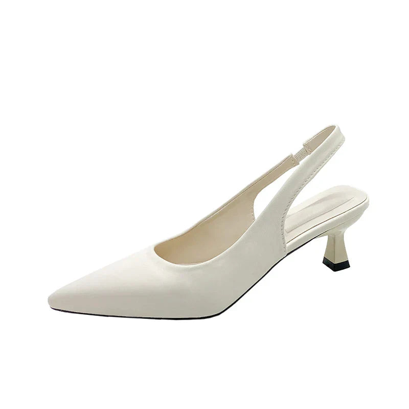 Hot Sale Slipon Fashion Office Career Sexy Pointed Toe Cap Sandals Low Heel Pumps