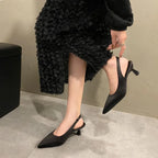 Fashion Slipon Summer Solid Office Career Sexy Pointed Toe Low Heel Pumps
