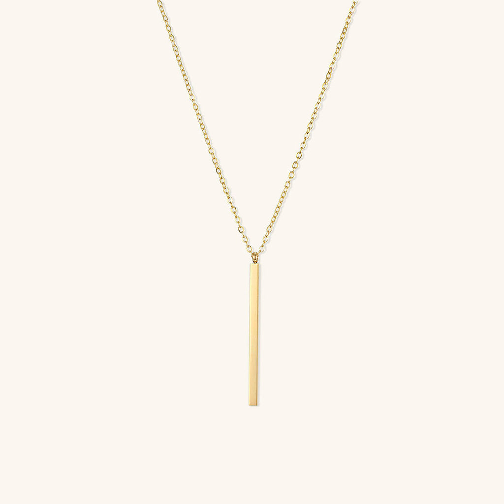 Sienna Bar - Gold Pendant Necklace