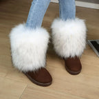 Fluffy Round Toe Thick Bottom Warm Outdoor Nonslip Snow Boot