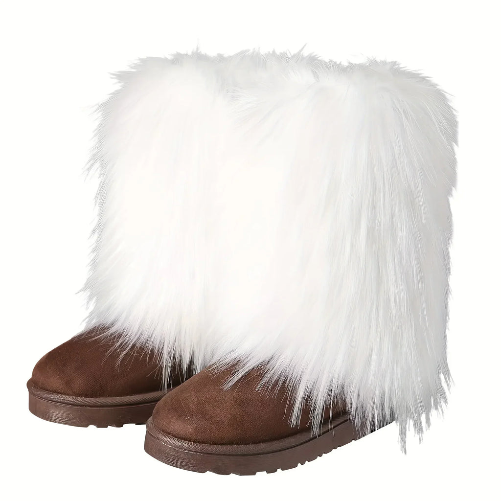 Fluffy Round Toe Thick Bottom Warm Outdoor Nonslip Snow Boot