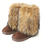 Fluffy Round Toe Thick Bottom Warm Outdoor Nonslip Snow Boot