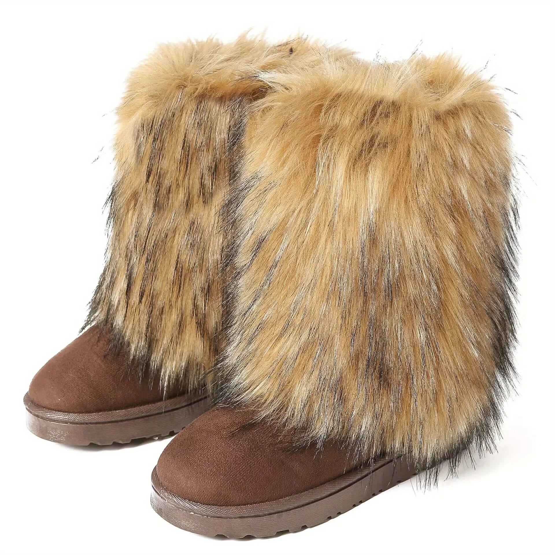 Fluffy Round Toe Thick Bottom Warm Outdoor Nonslip Snow Boot