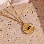 Solara Evil Eye Gold Necklace