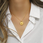 Solara Sunburst Gold Necklace