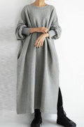 Beate Solid Sweatshirt Dress Contemporary Dress with Premium Casual Styling