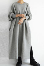 Beate Solid Sweatshirt Dress Contemporary Dress with Premium Casual Styling